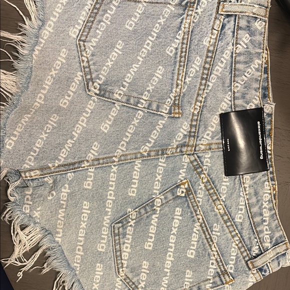 Alexander Wang Light Blue Denim Shorts - Picture 2 of 4